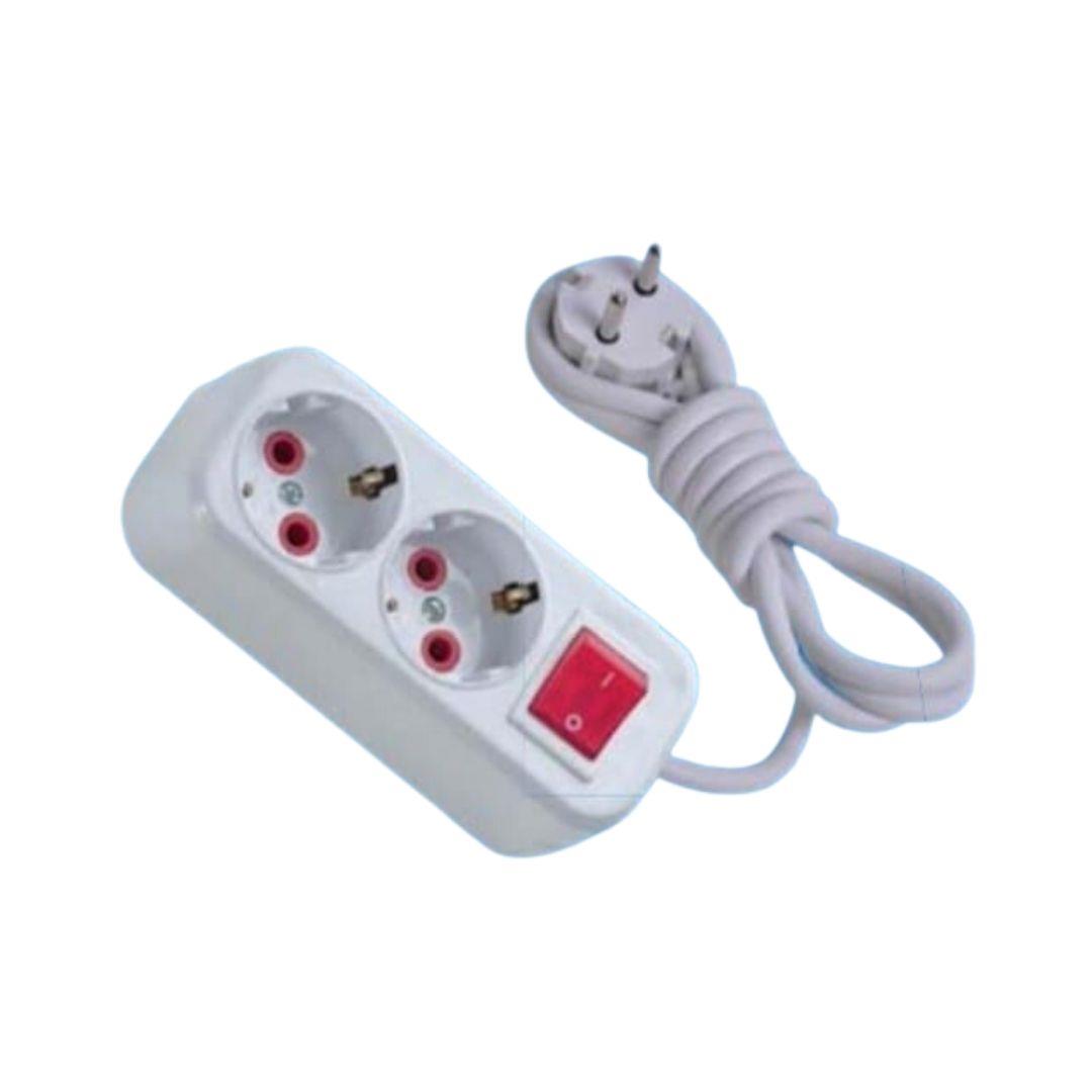 ASEL 2 Lİ TOPR.GRUP PRİZ ANAHTARLI 3 MT 0203 *25