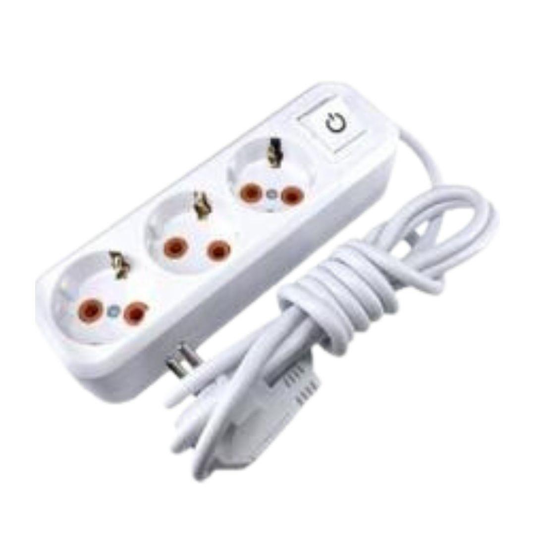 ASEL 3 LÜ TOPR. GRUP PRİZ ANAHTARLI 2 MT 0206*25