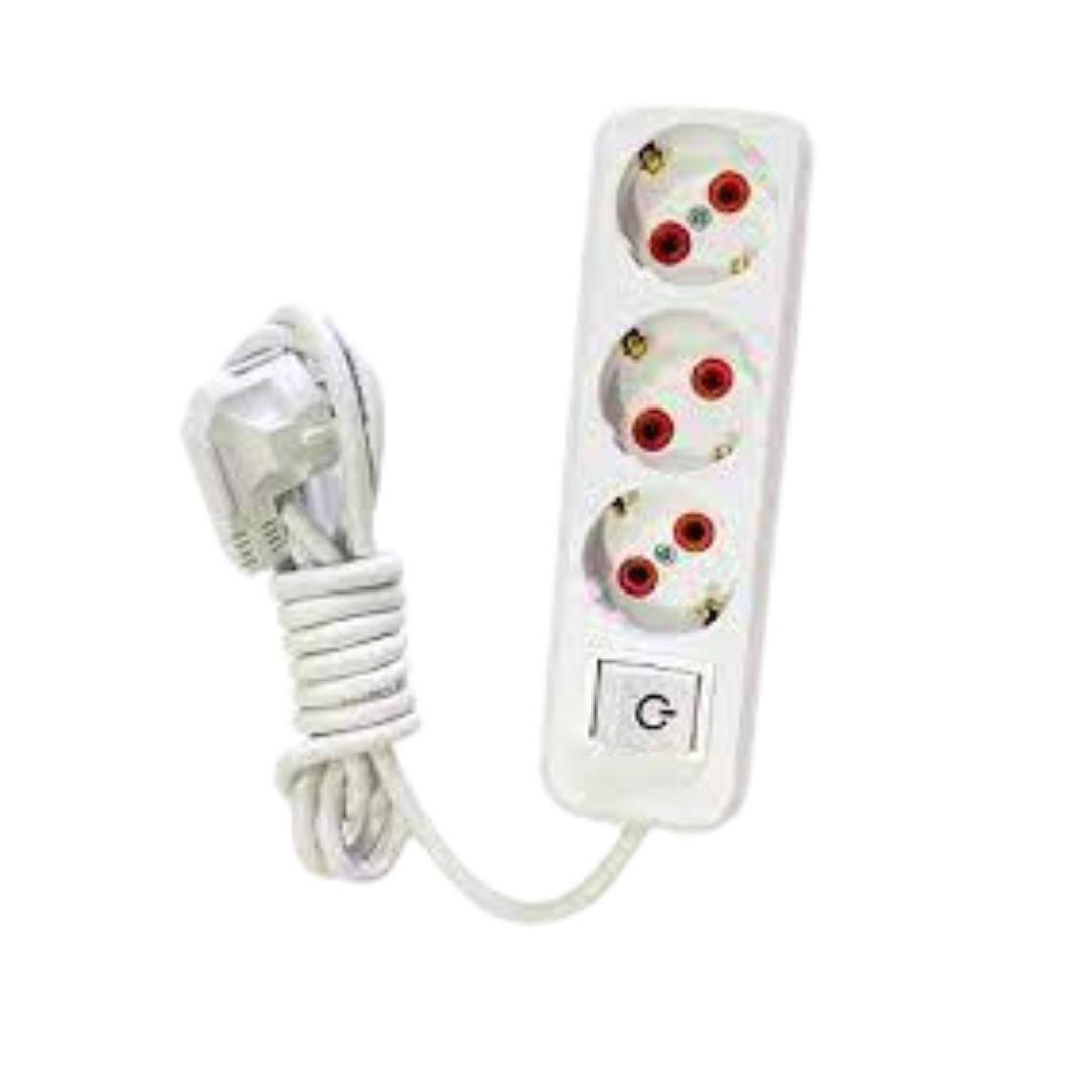 ASEL 3 LÜ TOPR. GRUP PRİZ ANAHTARLI 5 MT 0208 *20