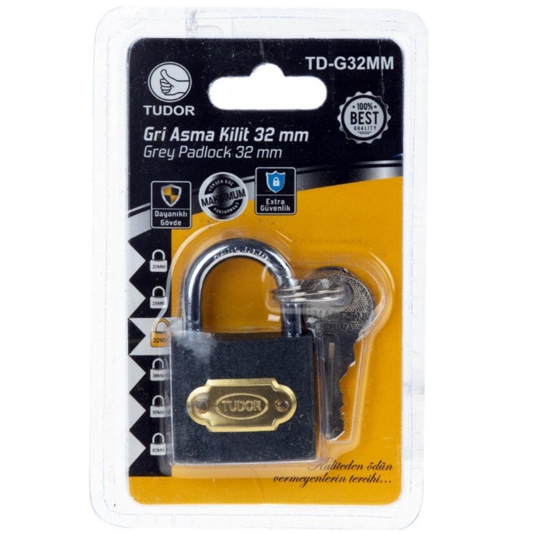 BLİSTERLİ TUDOR GRİ 32 MM KİLİT*12*20