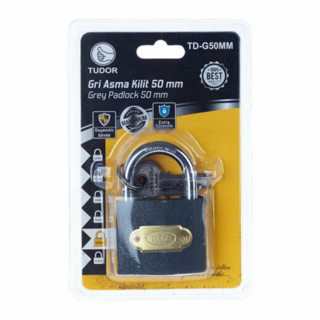 BLİSTERLİ TUDOR GRİ 50 MM KİLİT*12*8
