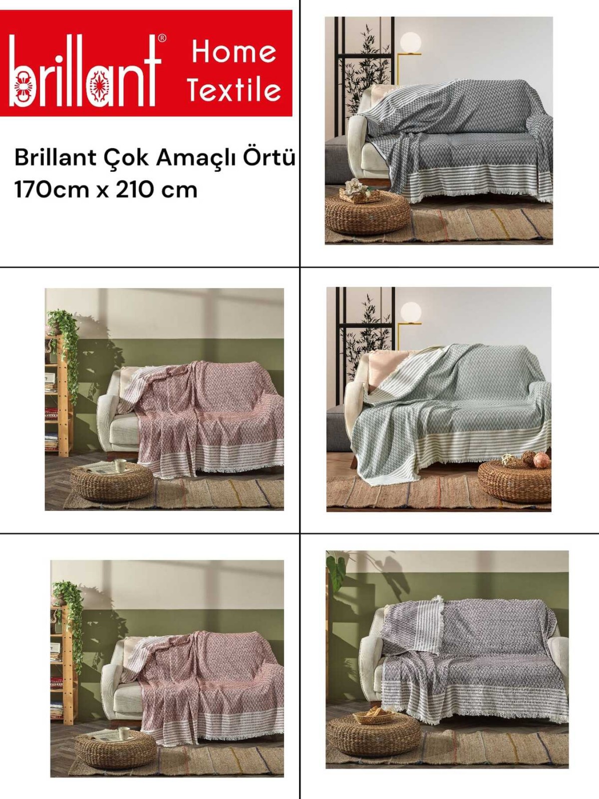 BRİLLANT KOLTUK ÖRTÜSÜ 170X210 *60 BRİLLANT KOLTUK ÖRTÜSÜ 170X210 *60