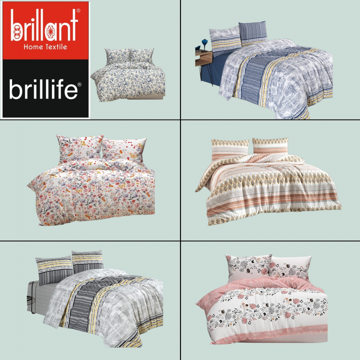 BRİLLİFE KUTULU NEVRESİM TAKIMI ÇİFT KİŞİLİK *10