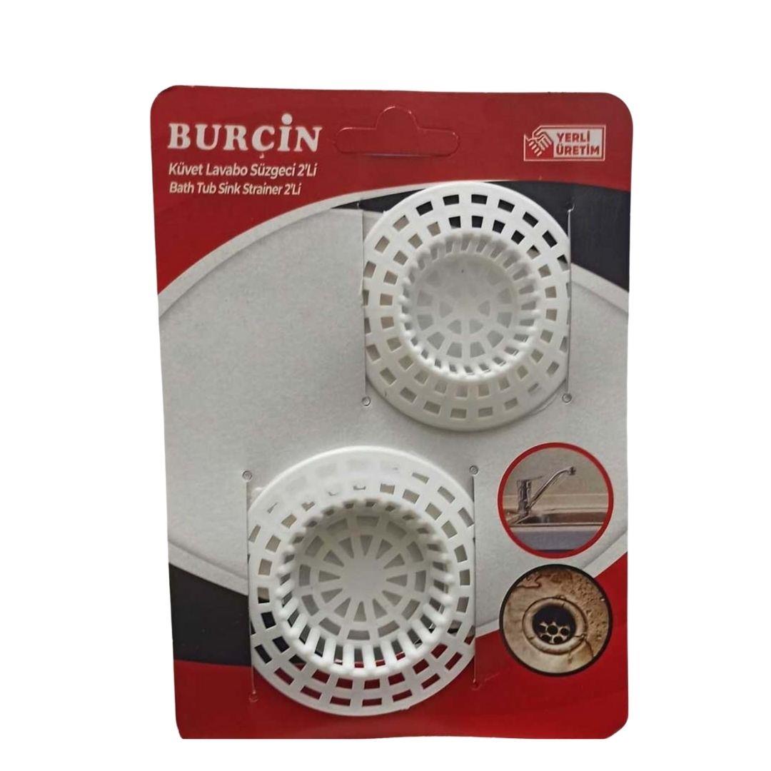BURÇİN PLASTİK 2 Lİ KÜVET LAVABO SÜZGECİ*100