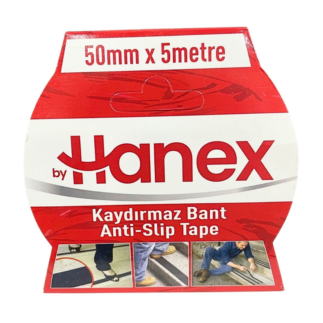 BYHANEX HNX-1695 50mmX5m SİYAH KAYDIRMAZ BANT*72
