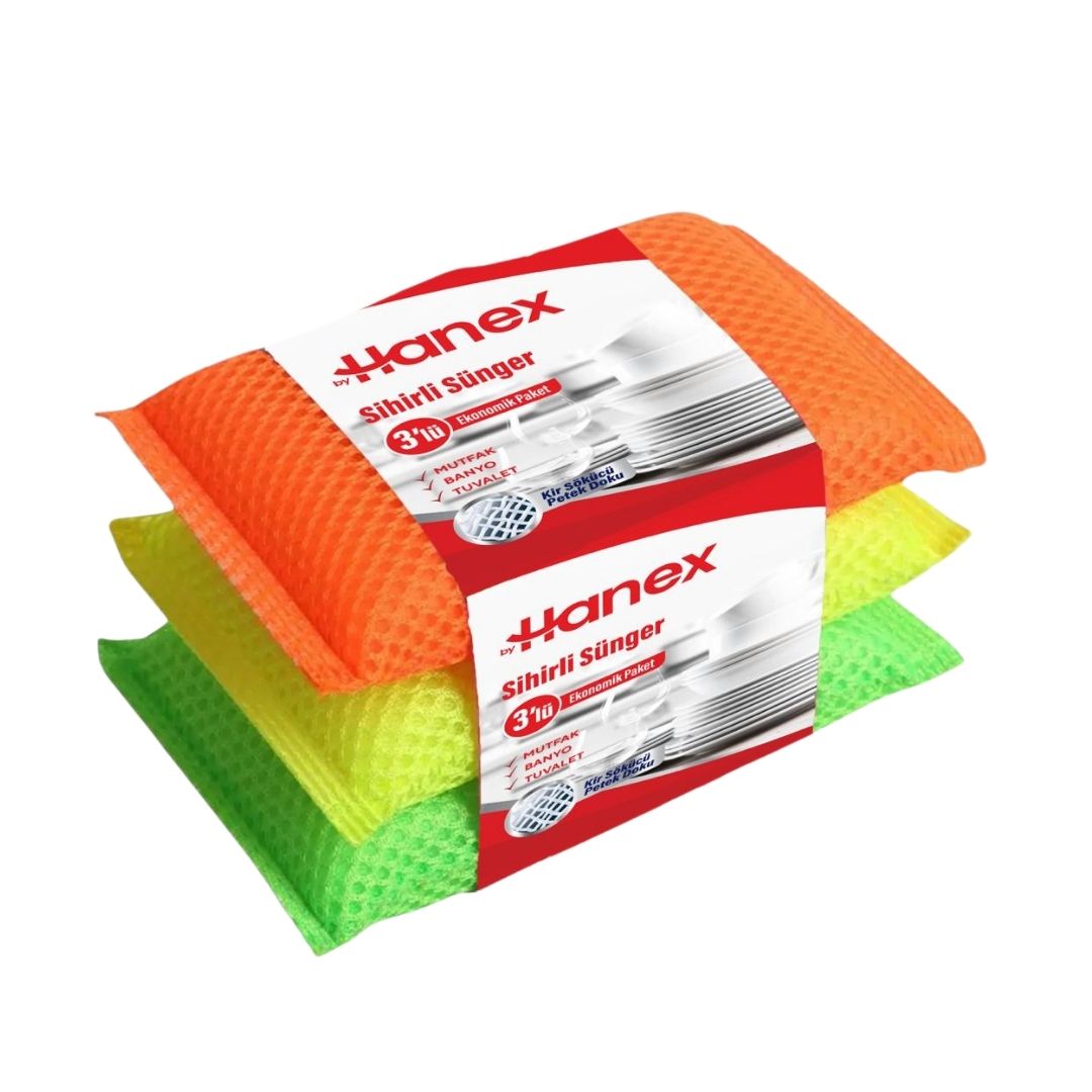BYHANEX SİHİRLİ SÜNGER SOSYETE 3 LÜ (20*17)*340 BYHANEX SİHİRLİ SÜNGER SOSYETE 3 LÜ (20*17)*340