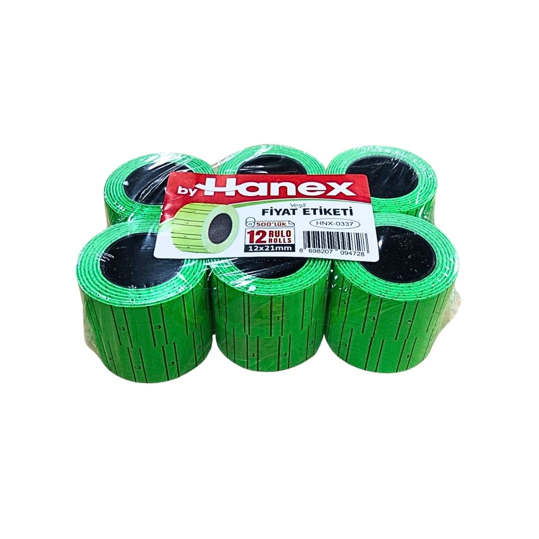 BYHANEX YEŞİL FİYAT ETİKETİ METO(12*100)*1200