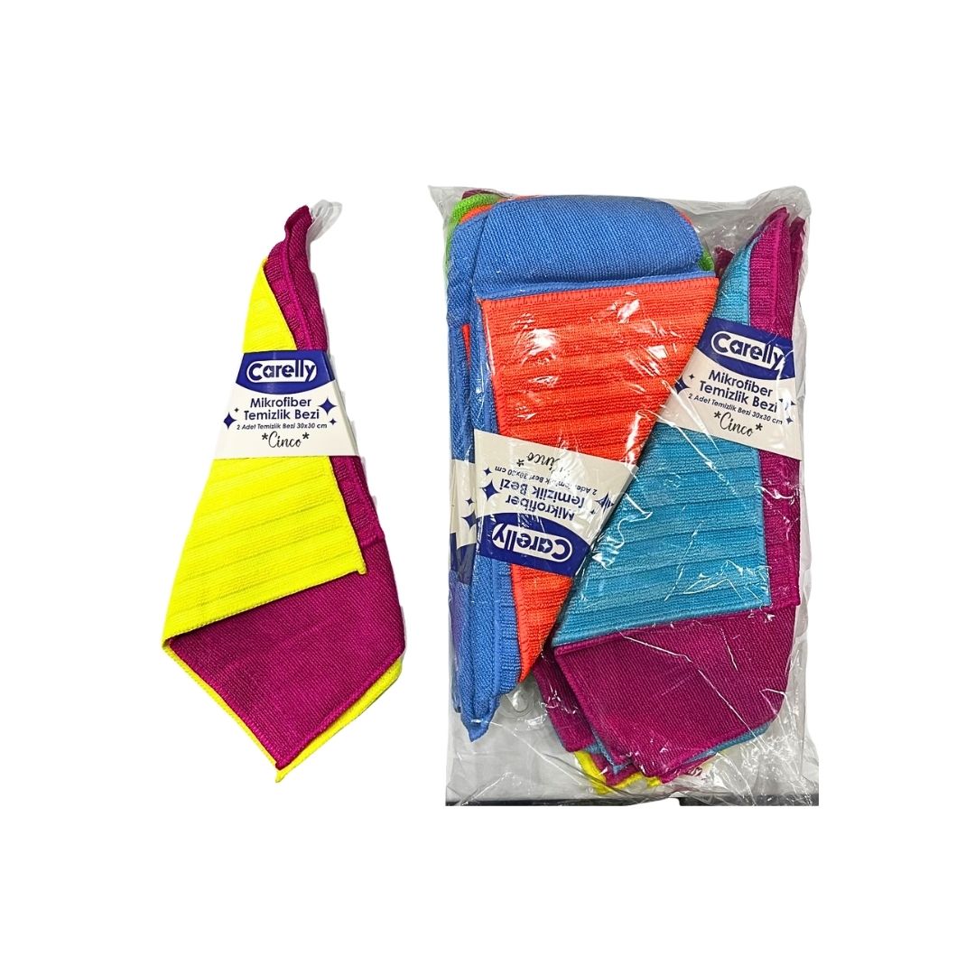 CARELLY CR-4809 TEMİZLİK BEZİ 5+5 2Lİ 30x30*144