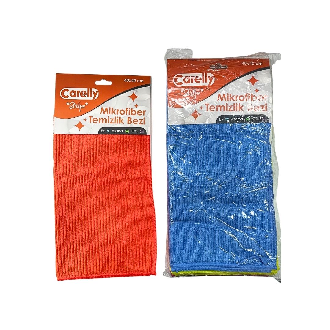CARELLY CR-4833 TEMİZLİK BEZİ ÇİZGİLİ 40X40*144 CARELLY CR-4833 TEMİZLİK BEZİ ÇİZGİLİ 40X40*144
