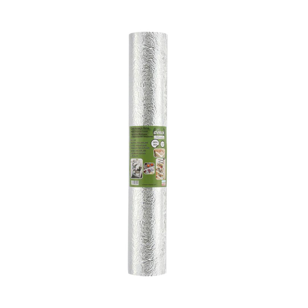 DELUX METALİZE 45 cm 1,7 mt RAF ÖRTÜSÜ 30079 *75 DELUX METALİZE 45 cm 1,7 mt RAF ÖRTÜSÜ 30079 *75