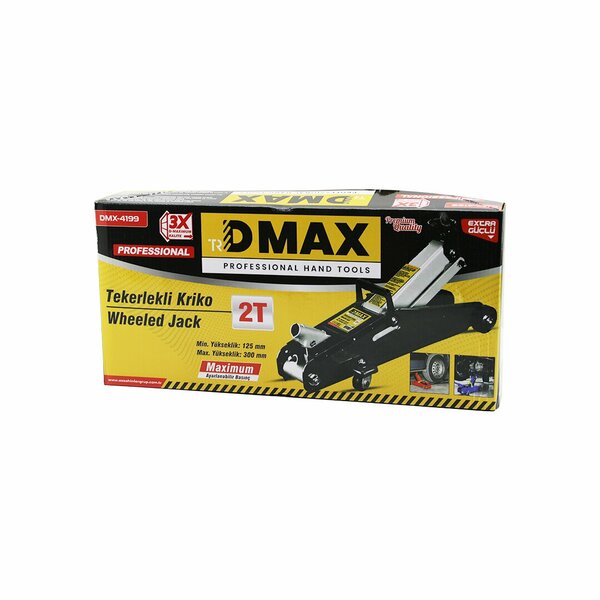 DMAX DMX-4199 TEKERLEKLİ KRİKO 2 TON*4 DMAX DMX-4199 TEKERLEKLİ KRİKO 2 TON*4