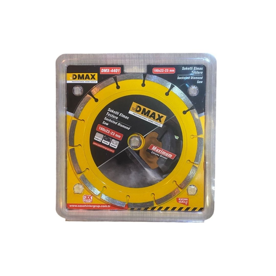 DMAX DMX-4401 SOKETLİ ELMAS TESTERE 180X22*100 DMAX DMX-4401 SOKETLİ ELMAS TESTERE 180X22*100