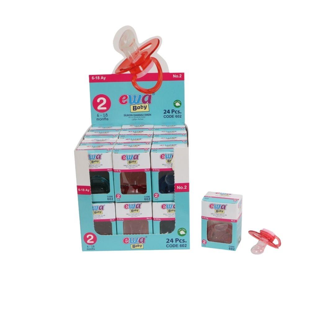 EWA BABY EWA-602 DAMAKLI EMZİK NO:2 24 LÜ*24 EWA BABY EWA-602 DAMAKLI EMZİK NO:2 24 LÜ*24