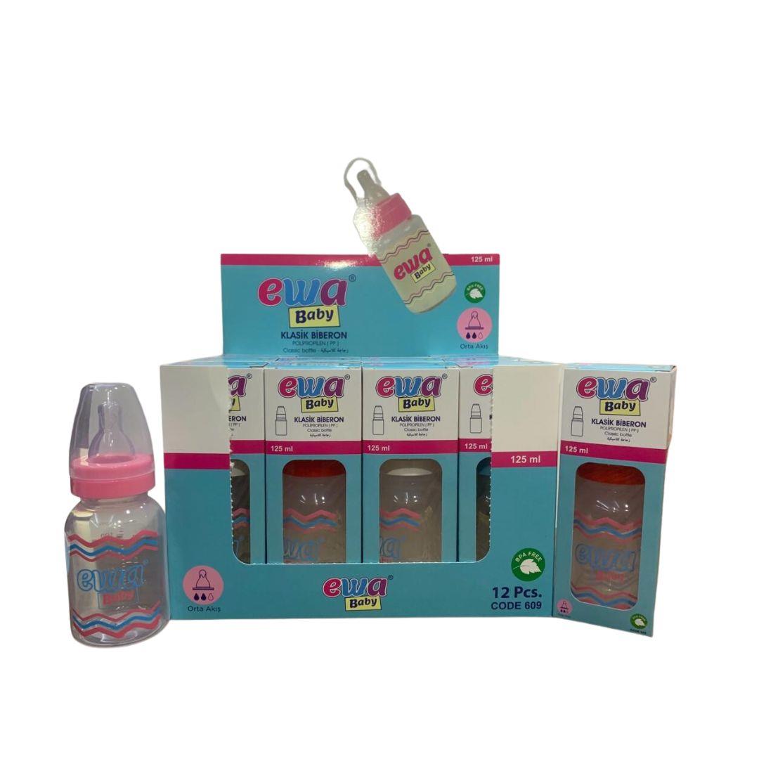 EWA BABY EWA-609 125 ML PLASTİK BİBERON 12 Lİ*24
