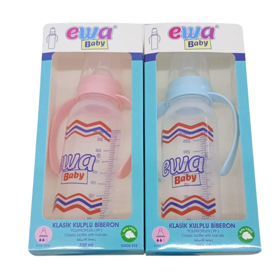 EWA BABY EWA-612 250 ML PP. KULPLU BİBERON 9LU*14 EWA BABY EWA-612 250 ML PP. KULPLU BİBERON 9LU*14