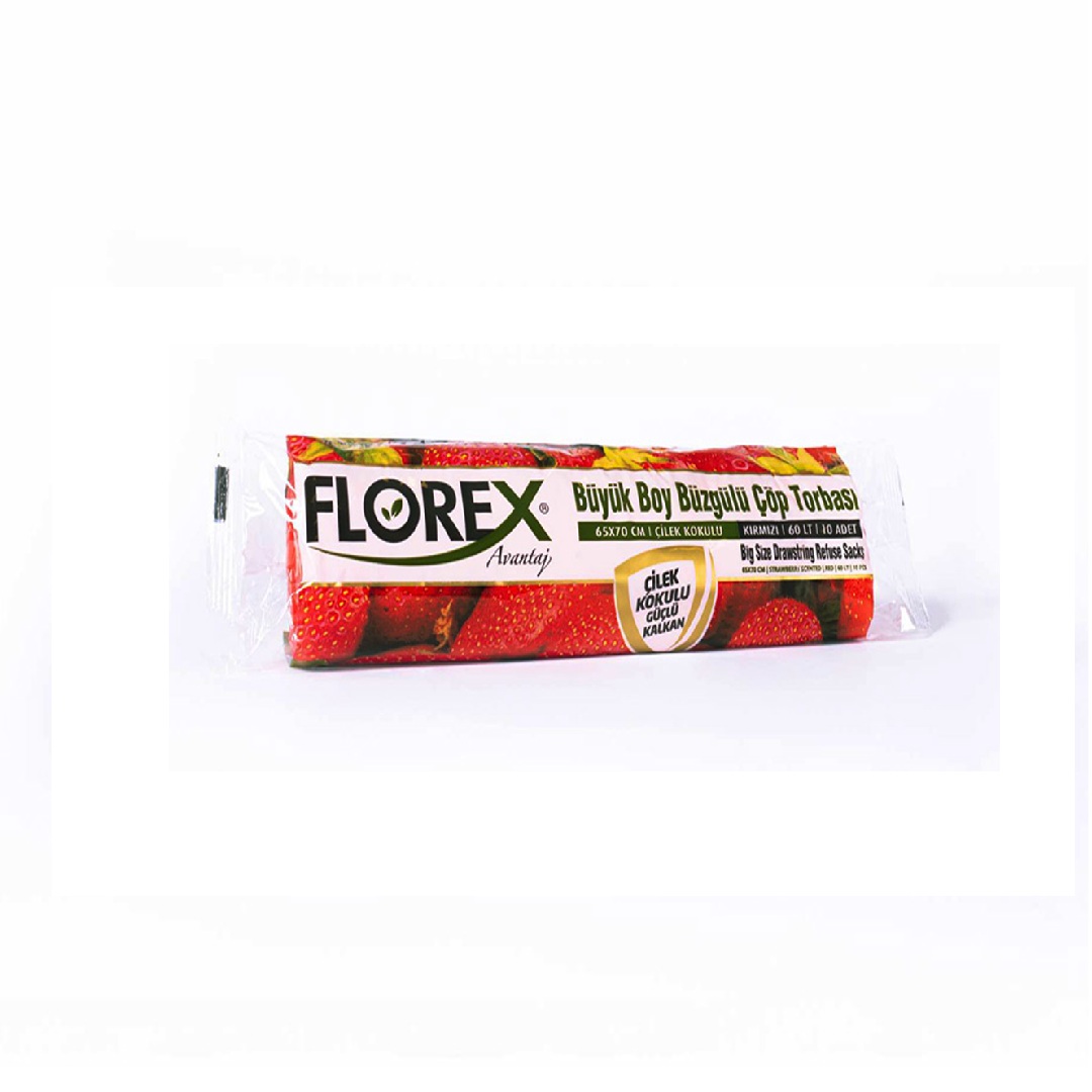 FLOREX FL-502 ÇÖP POŞETİ BÜZGÜLÜ ÇİLEK BÜYÜK *25 FLOREX FL-502 ÇÖP POŞETİ BÜZGÜLÜ ÇİLEK BÜYÜK *25