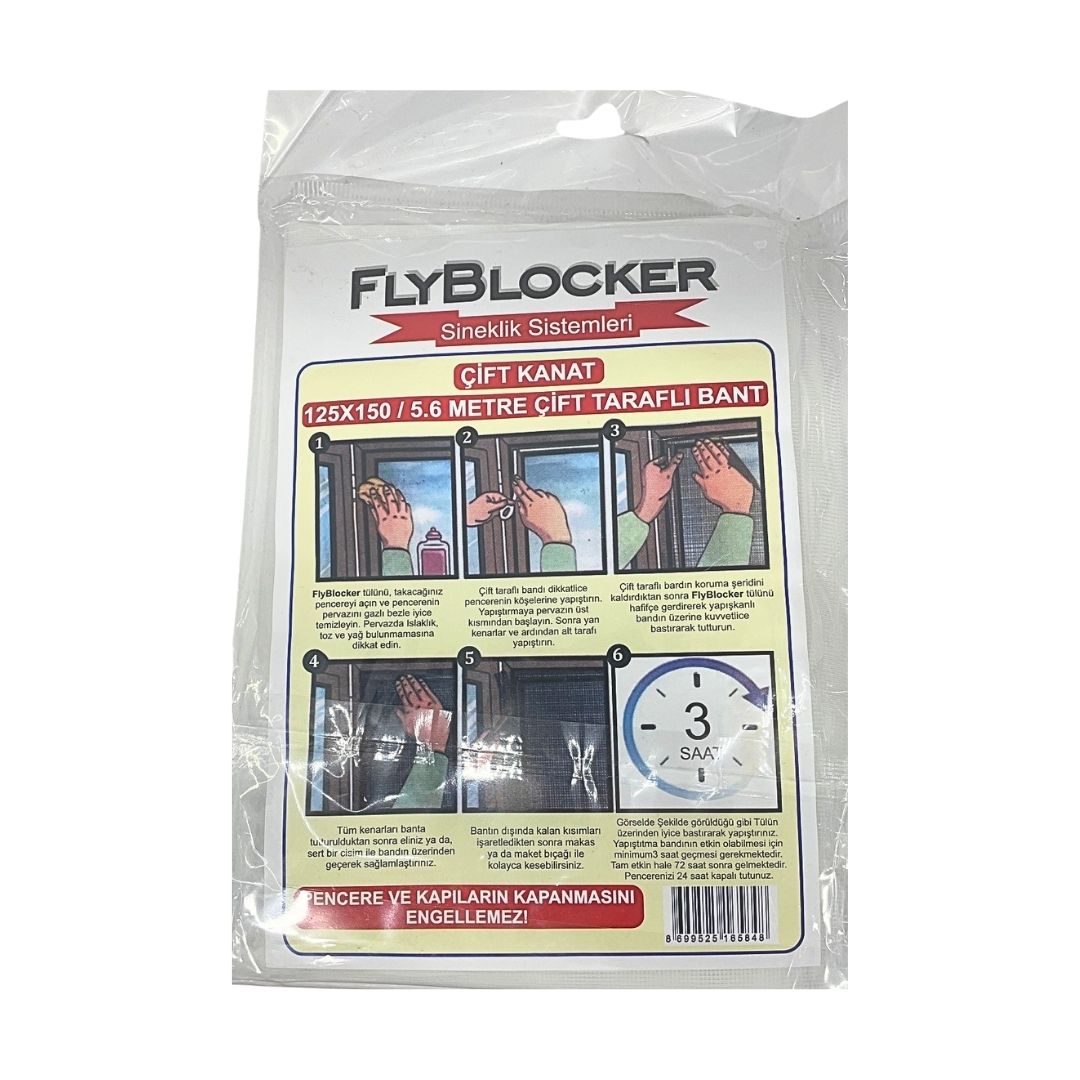 FLYBLOCKER ÇİFT KANAT PENCERE SİNEKLİK*40