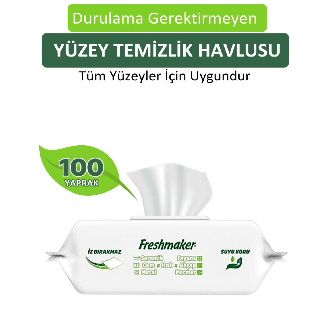 FRESHUP 100 LÜ YÜZEY TEMİZLEYİCİ HAVLU*12