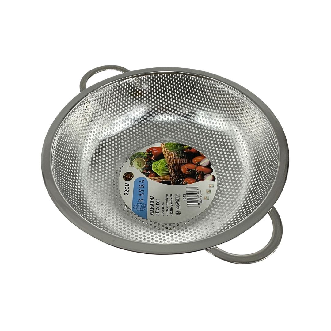 KAYRA 22 CM 1283 CM METAL MAKARNA SÜZGECİ*100