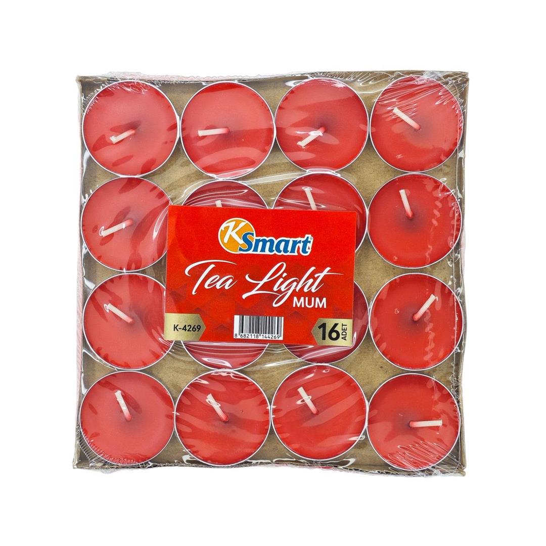 KSMART 16 LI KIRMIZI TEA LİGHT MUM*120