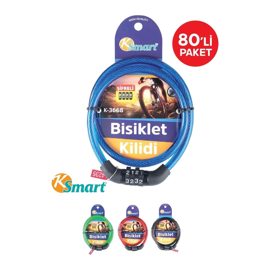 KSMART K-3668 ŞİFRELİ BİSİKLET KİLİDİ*160 KSMART K-3668 ŞİFRELİ BİSİKLET KİLİDİ*160