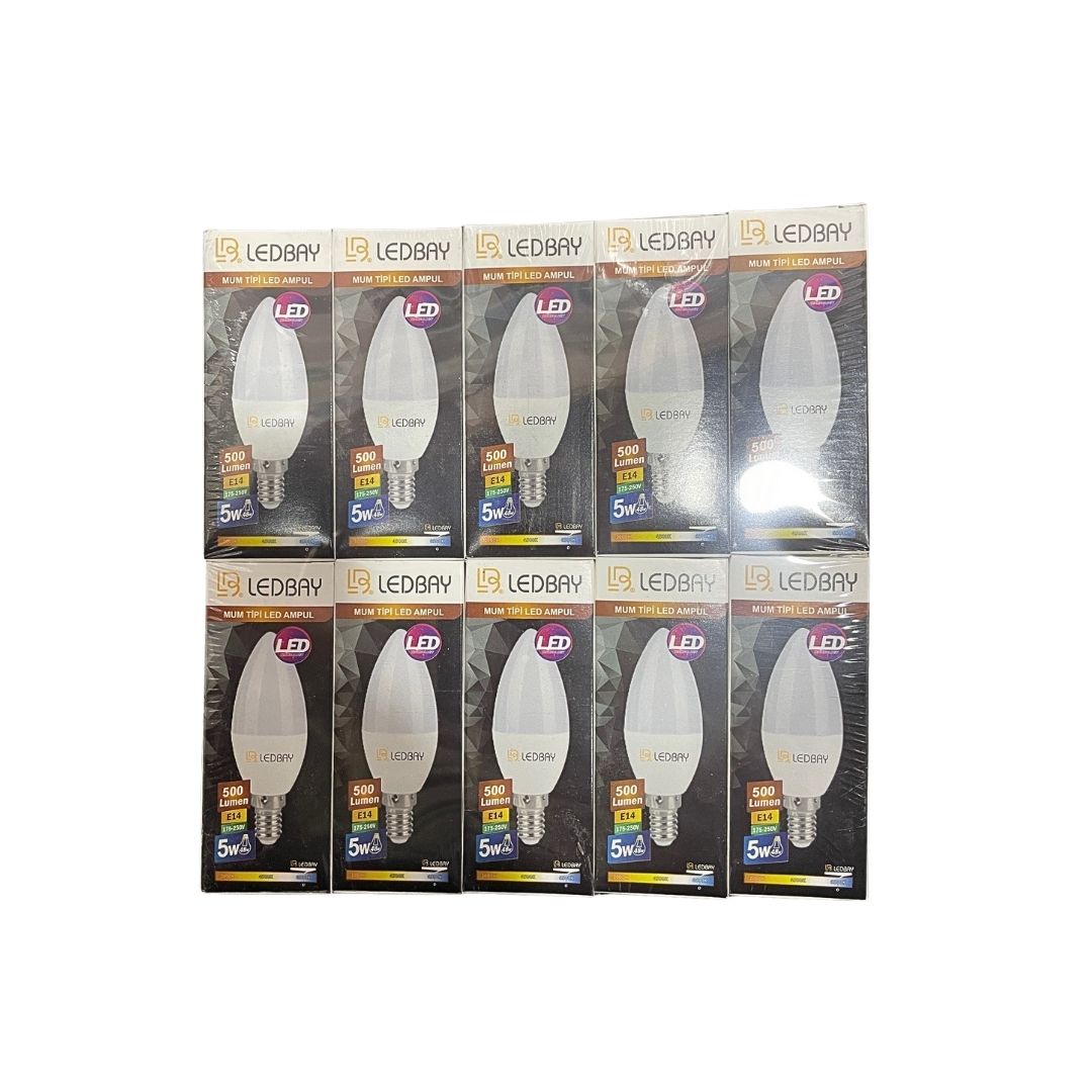 LEDBAY NORMAL MUM AMPUL BEYAZ 5 W 10 LU*10 LEDBAY NORMAL MUM AMPUL BEYAZ 5 W 10 LU*10