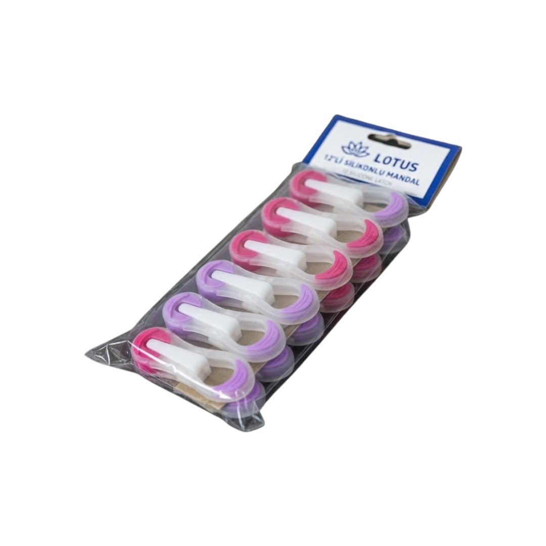 LOTUS LTS-MND17 YAYSIZ 12 Lİ SİLİKON MANDAL*144