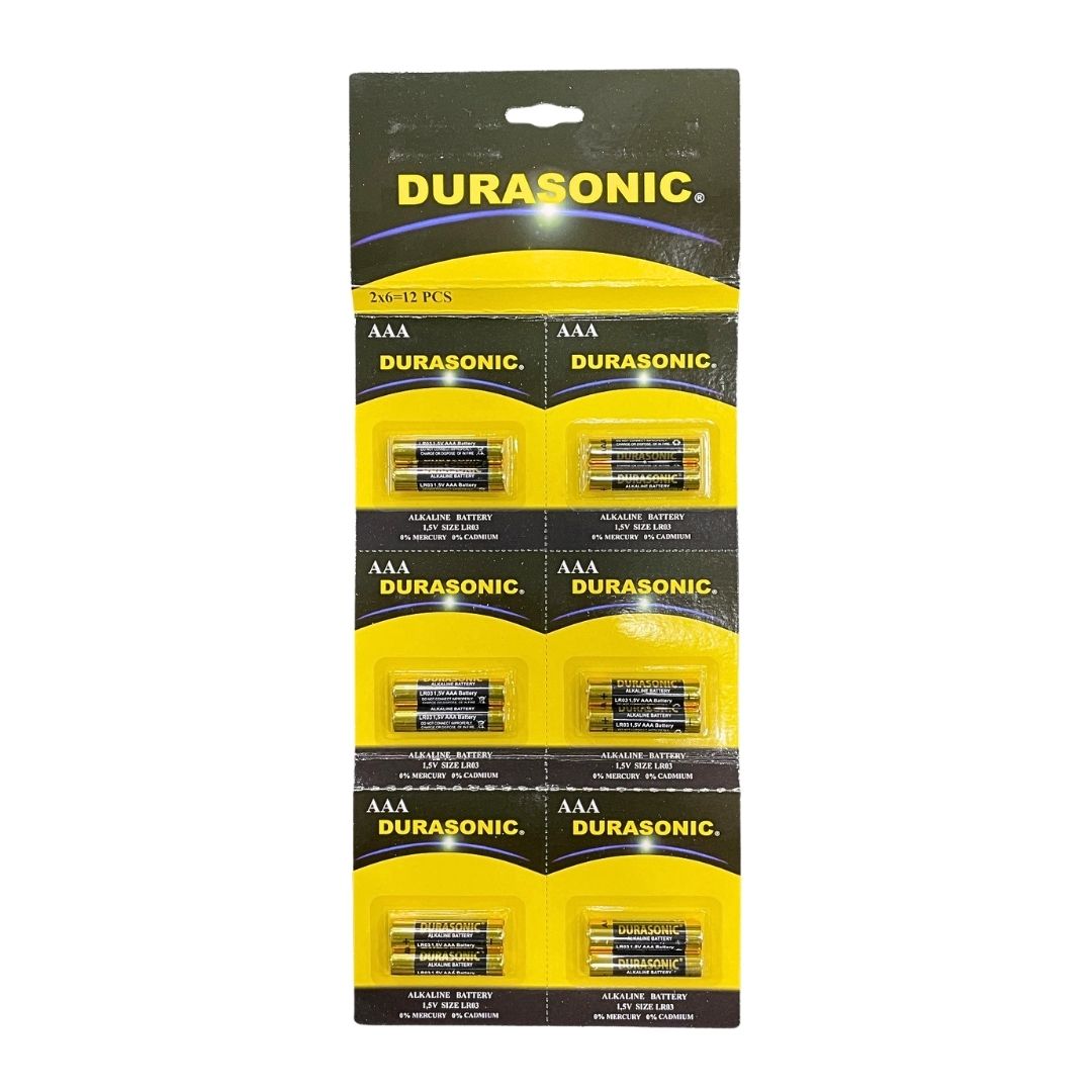 LR03 DURASONIC KUMANDA PİL 2Lİ KART(6*12*5)*360 LR03 DURASONIC KUMANDA PİL 2Lİ KART(6*12*5)*360