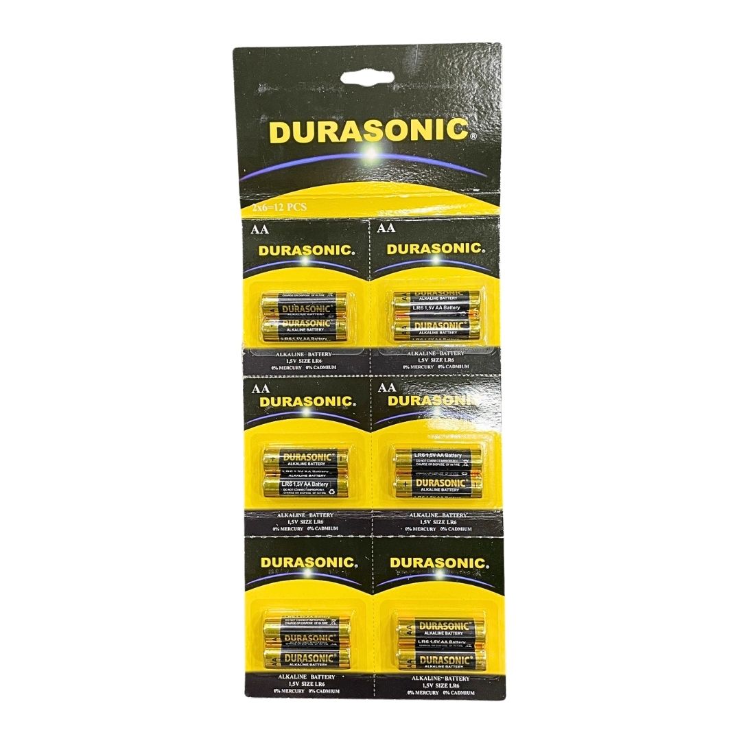 LR06 DURASONIC KALEM PİL 2Lİ KART(6*12*5)*360 LR06 DURASONIC KALEM PİL 2Lİ KART(6*12*5)*360