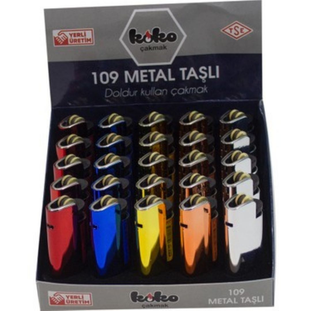 METALİK KOKO 109 TAŞLI ÇAKMAK(25*20)*500 METALİK KOKO 109 TAŞLI ÇAKMAK(25*20)*500