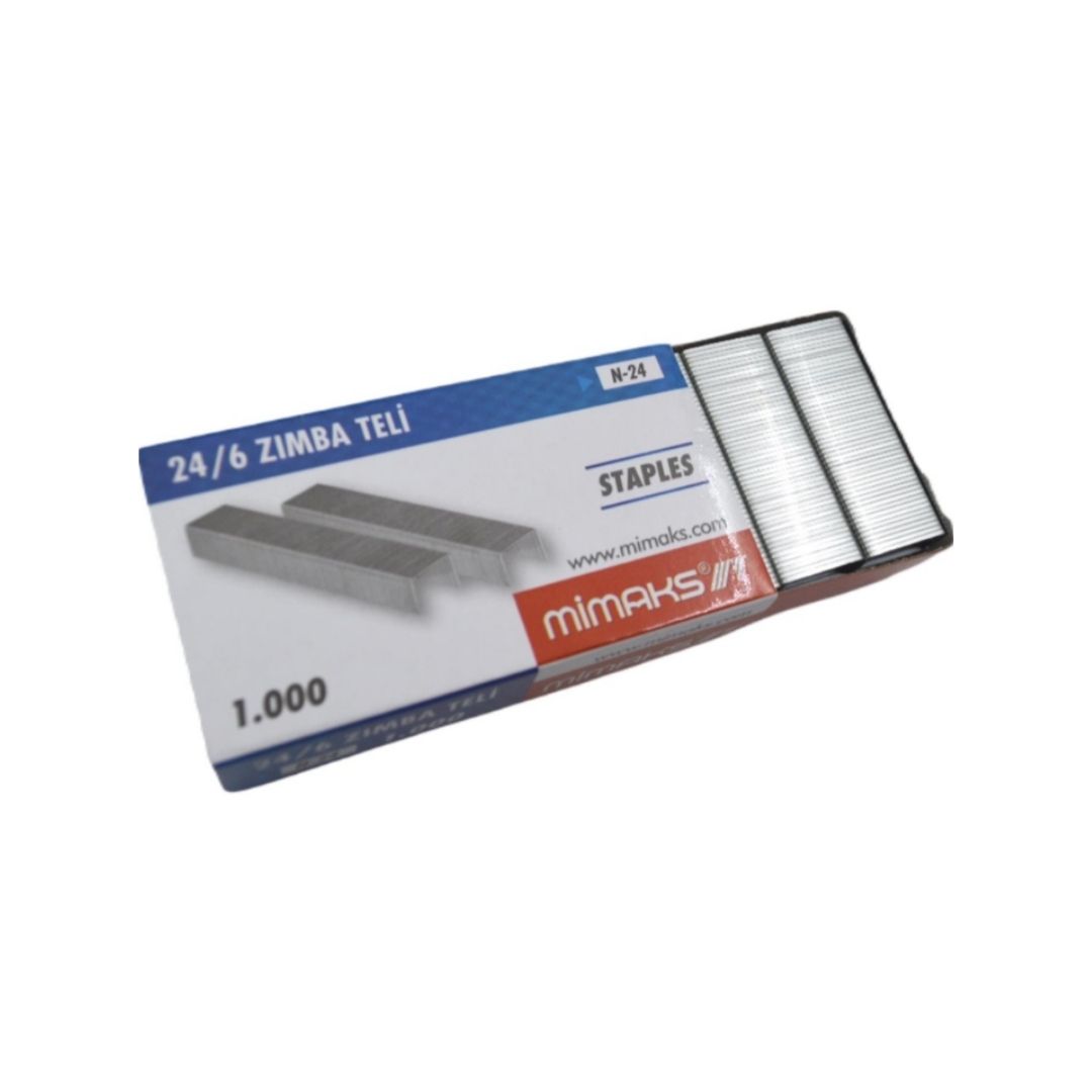 MİMAKS 24/6 BÜYÜK ZIMBA TELİ 10 LU*30 MİMAKS 24/6 BÜYÜK ZIMBA TELİ 10 LU*30