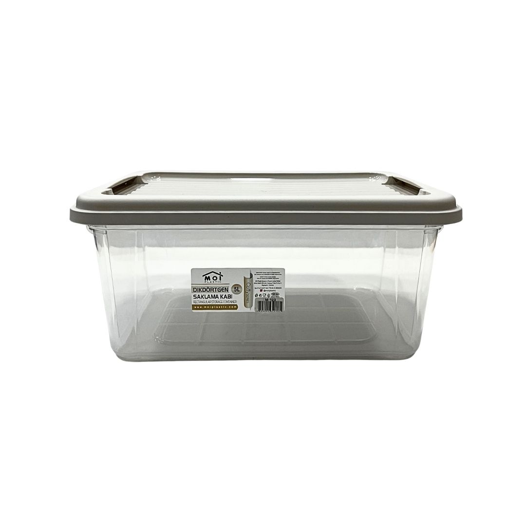 MOİ M-123 DİKDÖRTGEN SAKLAMA KABI - 5 LT*36