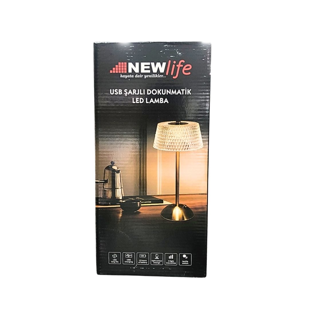 NEWLİFE LÜX GOLD MANTAR LEDLİ MASA LAMBASI*20