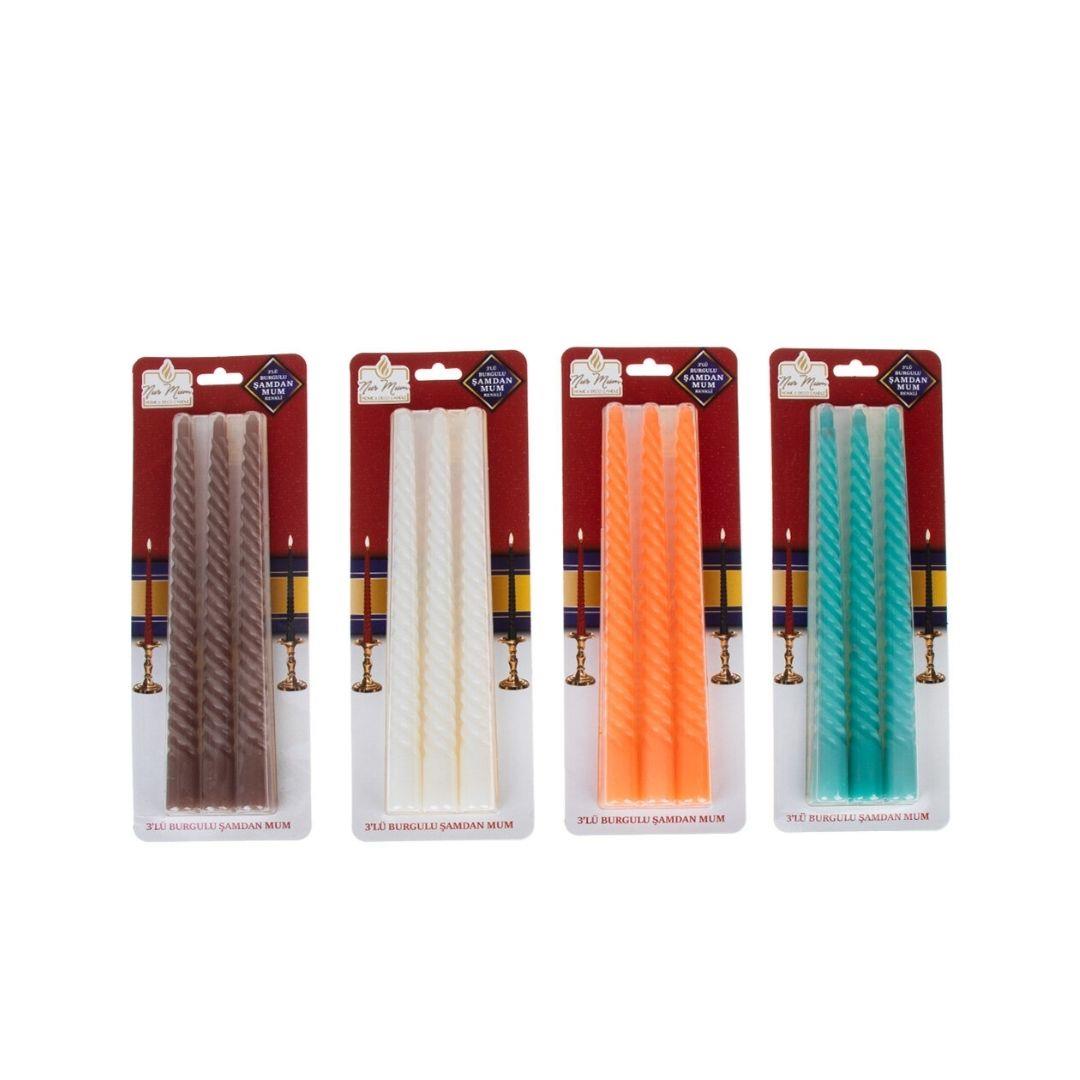 NURMUM X-220 ŞAMDAN MUM BURGULU RENKLİ 26 CM*40