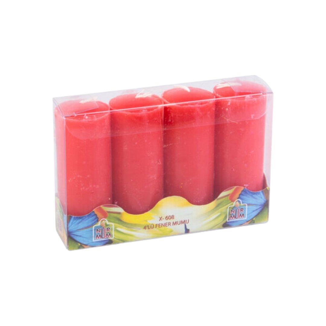 NURMUM X-608 4 LÜ FENER MUM ASETATLI ORTA MUM*38 NURMUM X-608 4 LÜ FENER MUM ASETATLI ORTA MUM*38