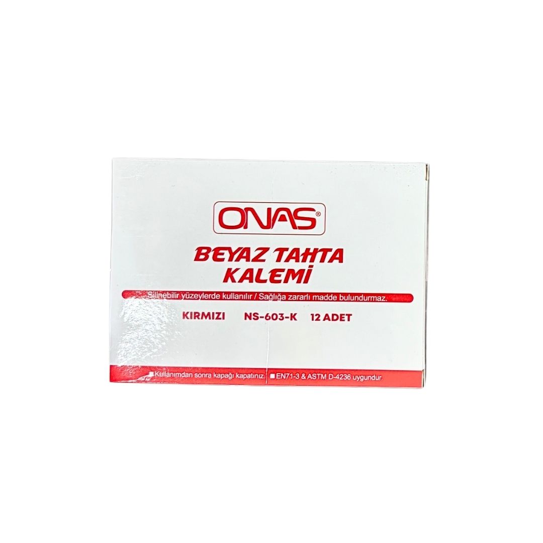ONAS NS-603-K TAHTA KALEMİ KIRMIZI(12*96)*1152