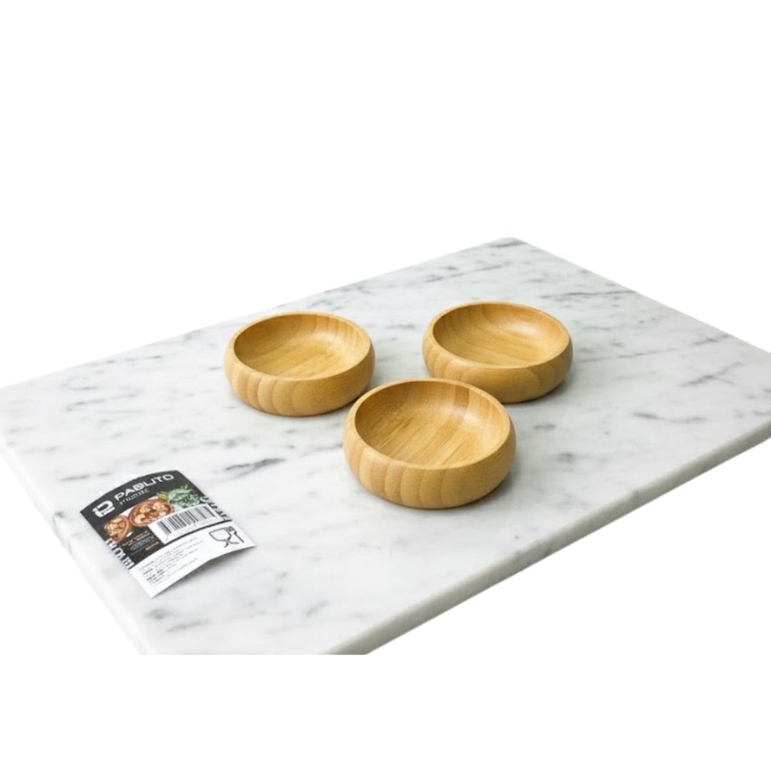 PABLITO PBT-077 3 LÜ BAMBU ÇEREZLİK SETİ*48