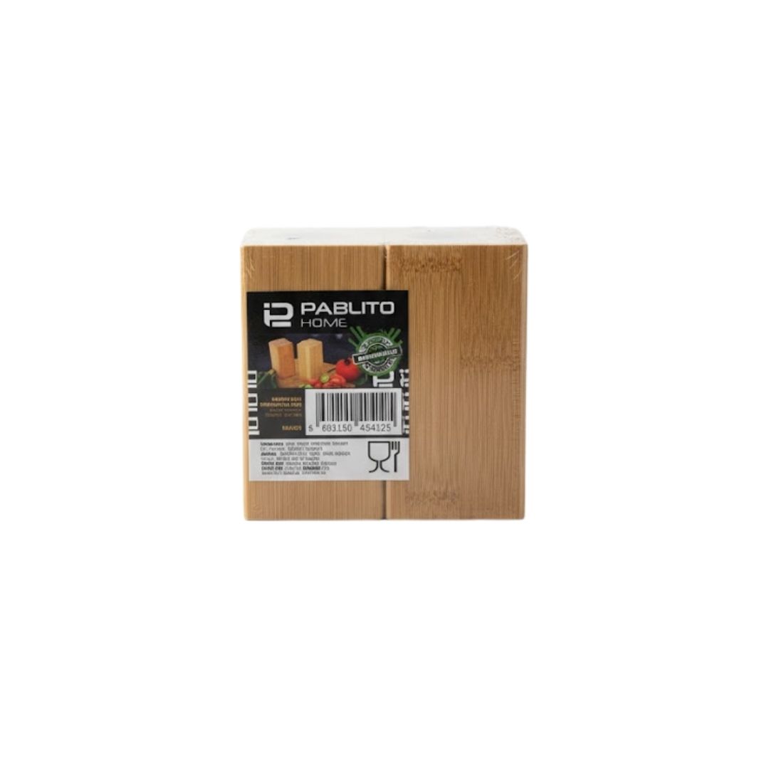 PABLITO PBT-293 BAMBU İKİLİ TUZLUK SETİ*72 PABLITO PBT-293 BAMBU İKİLİ TUZLUK SETİ*72