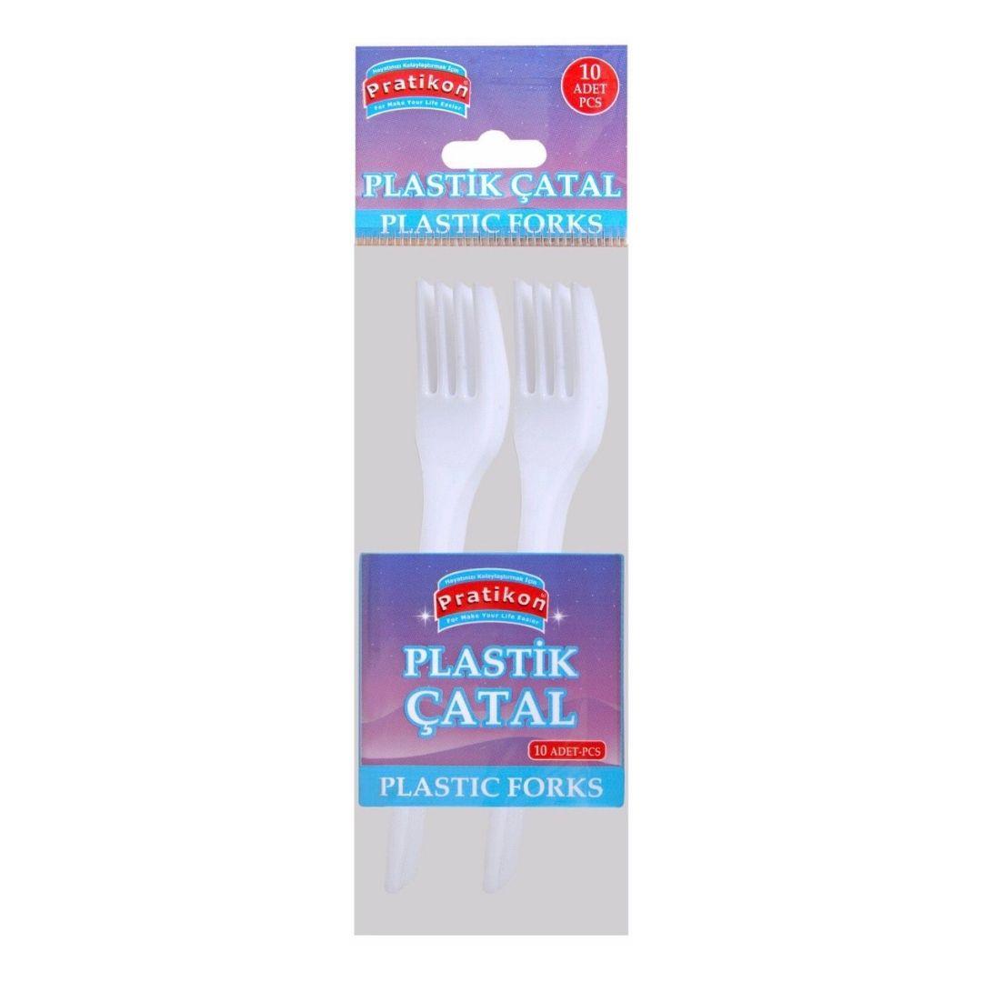 PRATİKON PR1140 PLASTİK ÇATAL STANDART 10LU*50