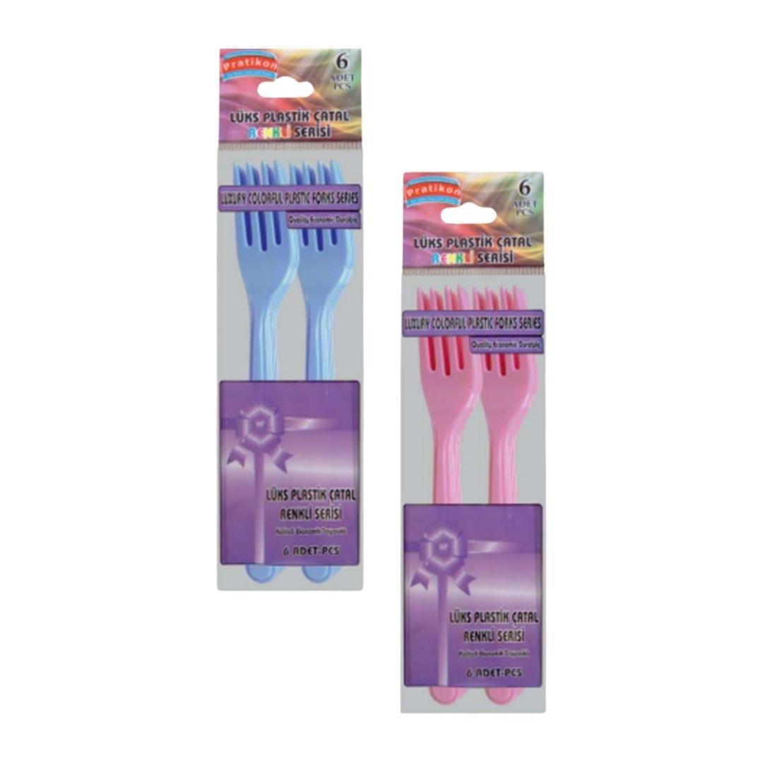 PRATİKON PR1158 LÜKS RENKLİ PLS ÇATAL 6LI*50