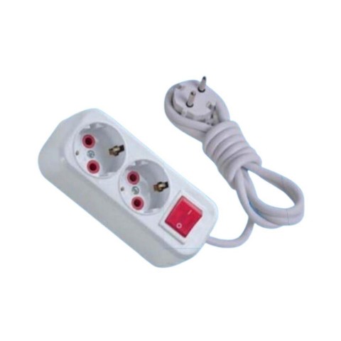 ASEL 2 Lİ TOPR.GRUP PRİZ ANAHTARLI 3 MT 0203 *25