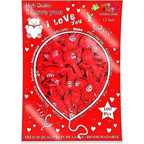 ATOM BALON I LOVE YOU SENİ SEVİYORUM 100 LÜ*40