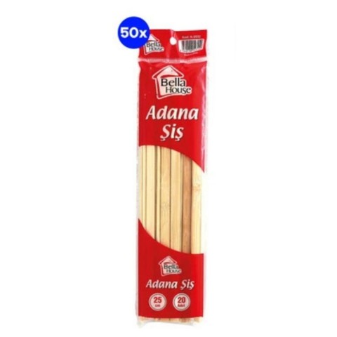 BELLA K-1667 25 CM ADANA ÇÖP ŞİŞ 20 Lİ (50*6)*300