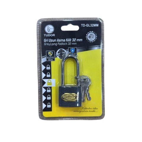 BLİSTERLİ UZUN GRİ 32 MM KİLİT*12*20