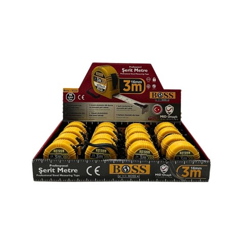 BOSS-1020 PROFESYONEL ŞERİT METRE 3X16(16*10)*160