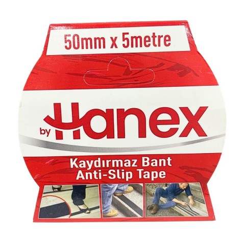 BYHANEX HNX-1695 50mmX5m SİYAH KAYDIRMAZ BANT*72