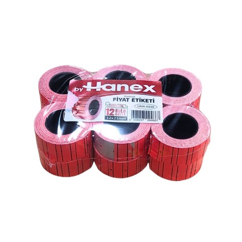 BYHANEX KIRMIZI FİYAT ETİKETİ METO(12*100)*1200