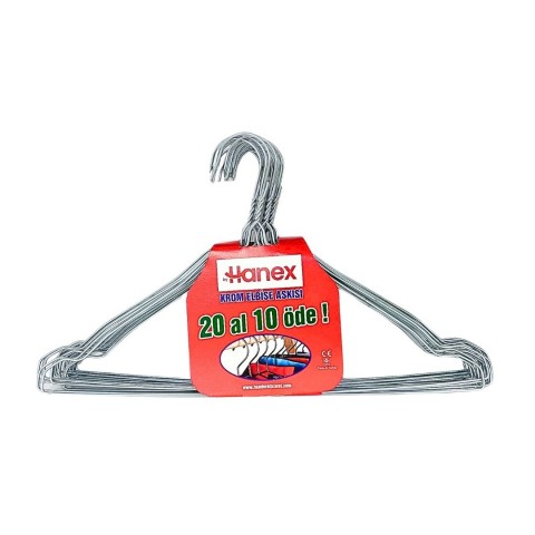 BYHANEX KROM ELBİSE ASKISI 20 Lİ*36