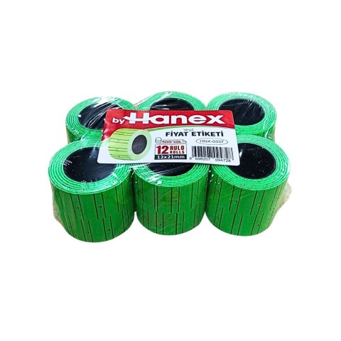 BYHANEX YEŞİL FİYAT ETİKETİ METO(12*100)*1200