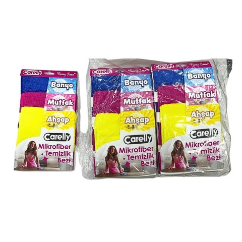 CARELLY CR-4824 TEMİZLİK BEZİ 3İN1 SET 30x30*144